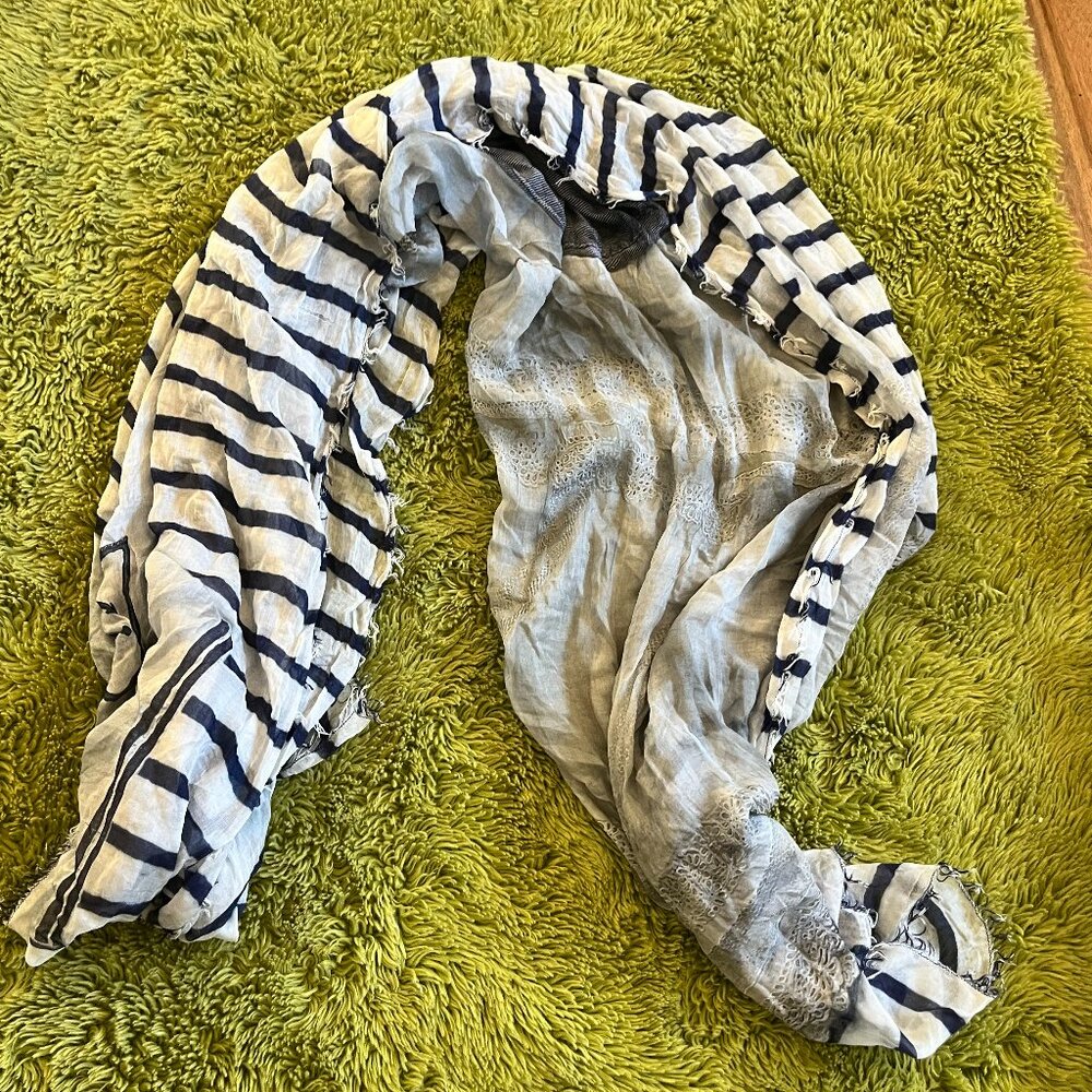 Franco Ferrari nautical themed wrap scarf